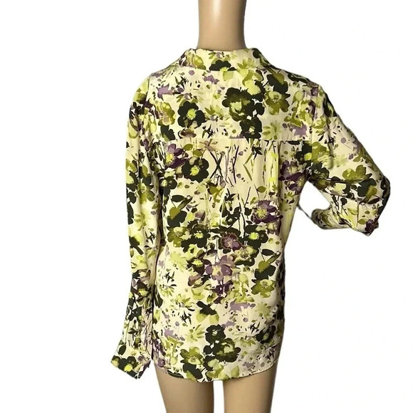 PENDLETON silk floral oversized blouse,size 6 ( Ptp 19”) med/Large  Y2K   EC - Picture 6 of 12